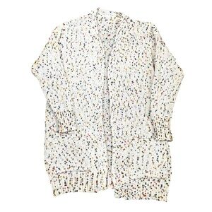 Colorful Speckled Knit Cardigan Size Small